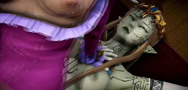 Futa - Princess Zelda gets creampied by Puppet Princess Zelda - 3D Porn